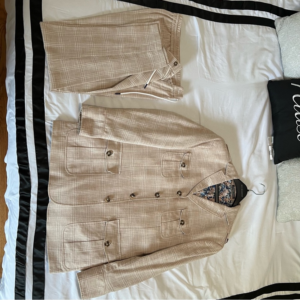 Paisley &Gray SLIM FIT Glen Check Field Jacket/ Trousers